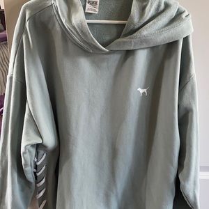 Victoria secret pink hoodie. With tie side details